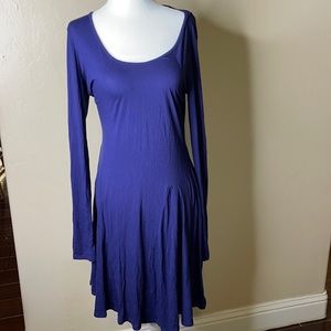 BCBGeneration Blue Knit Fit and Flare Dress